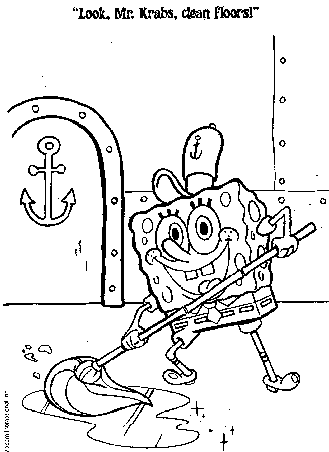 SpongeBob - spongebob - kolorowanka 87.gif