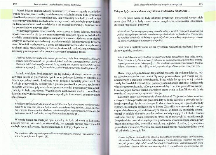Hrynkiewicz - Odrzuceni. Analiza procesu umieszania dzieci w placówkach opieki - 192-193.jpg