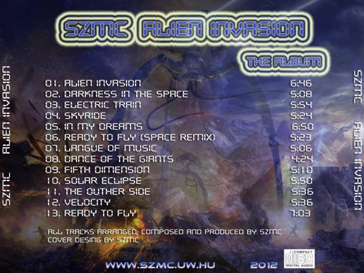 SZMC - Alien Invasion The Album 2012 - SZMC - Alien Invasion The Album back.jpg