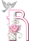 Różowy z różą i gołąbkiem - R..gif