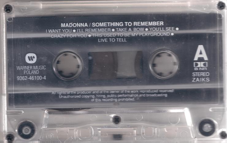 Something to Remember - składanka 1995 - kaseta strona A.jpg