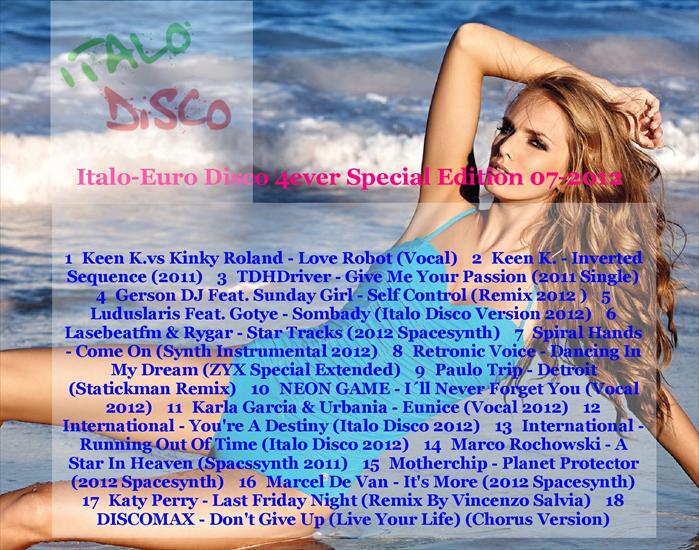 NEW GENERATION ITALO DISCO SPECIAL NOSTALGIE EDITION i inne Mixy - Italo-Euro Disco 4ever Special Edition 07-2012.jpg
