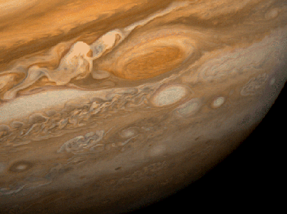 Fotografie Wszechświata - Jowisz z Voyagera.gif