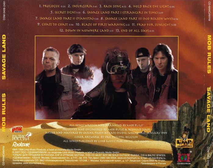 CD BACK COVER - CD BACK COVER - MOB RULES - Savage Land.bmp