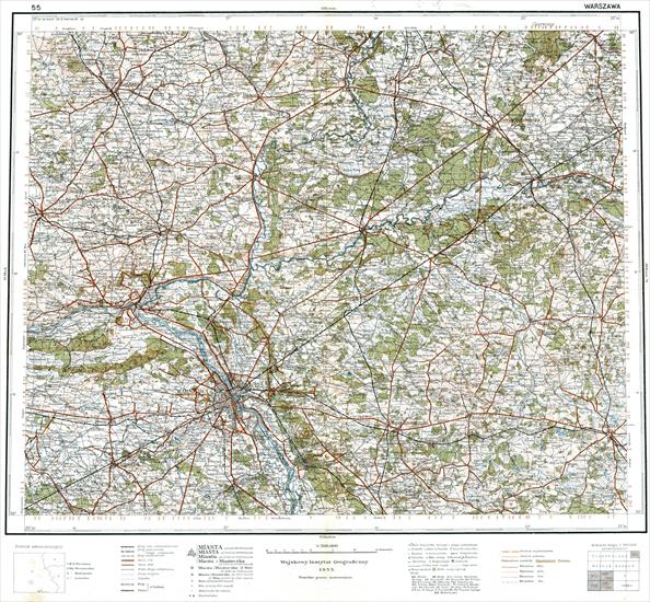 Plany Warszawy - Mapa sztabowa Warszawa i okolice 1933.jpg