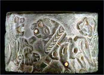 Iran epoki brązu - obrazy - chlorite1 Wrób z chlorytu odnaleziony w Dżirpf.jpg