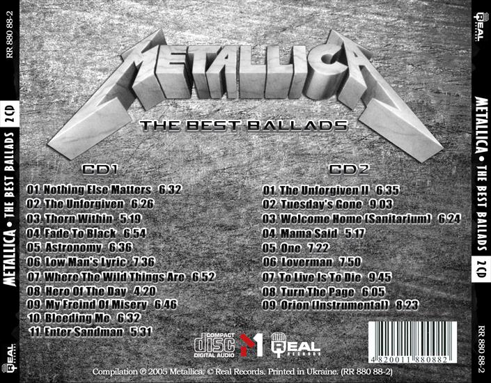 Metallica - The Best Ballads 2005 - Back.jpg