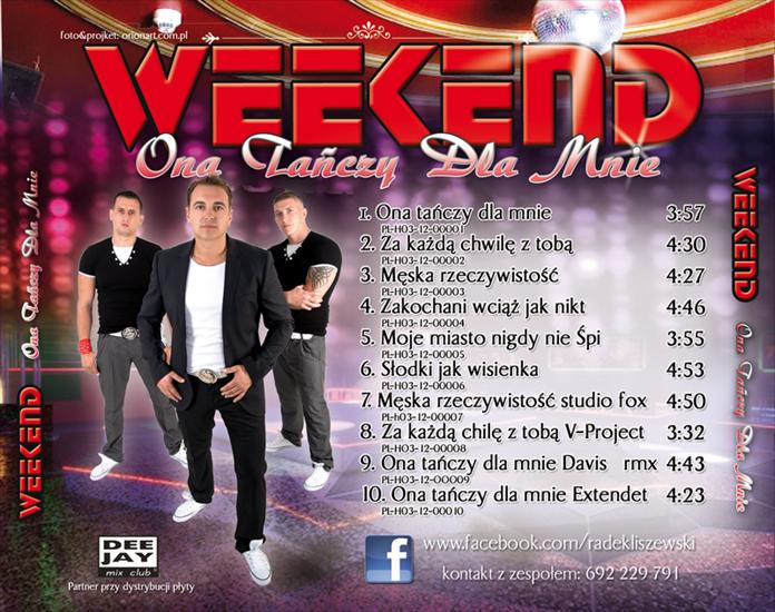 Weekend - Ona tańczy dla mnie 2012 CD - TYŁ.jpg