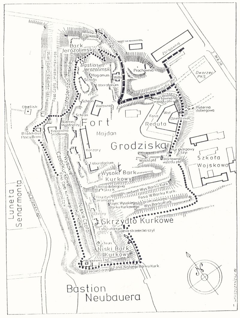 Mapy bitew i fortyfikacji - plan obiekty militarne na Stogach.jpg