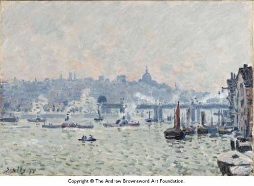 Alfred Sisley - View of the Thames Charing Cross Bridge.jpg