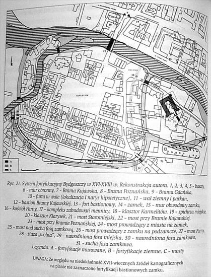 Mapy Bydgoszczy - System fortyfikacyjny Bydgoszczy w XVII wieku.jpg