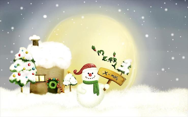 tapety -  ŁAGODNE - RELAKSACYJNE - Christmas_Snowman_10515_1440_900.jpg