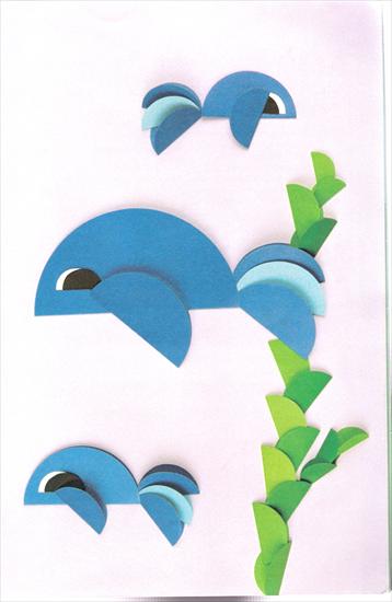 Origami płaskie z kółka - rybka na dnie morza2 origami z kółka.jpg