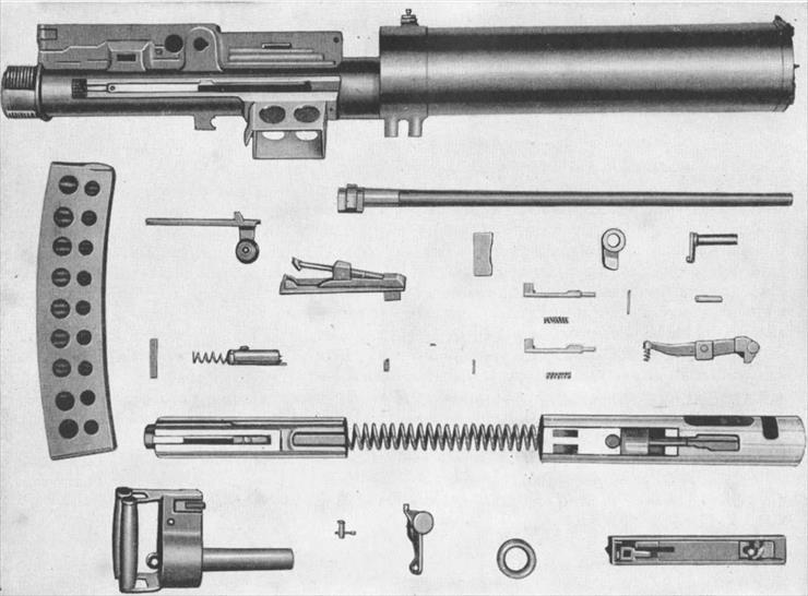 Budowa, opis, szkice - MG-1-257-89Components of the Brixia Machine Gun, 6.5 mm..jpg