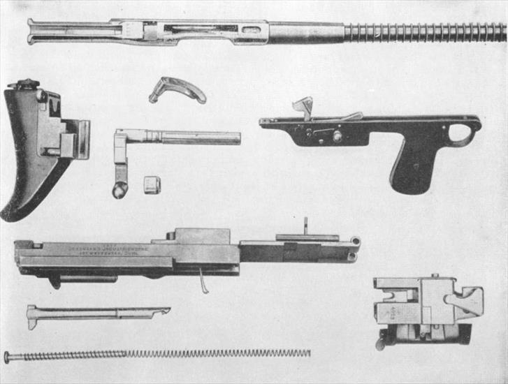 Budowa, opis, szkice - Components of the Bergmann Machine Gun, Model 1915, N. A..jpg