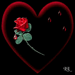 GIFY RUCHOM - serce z różą..gif